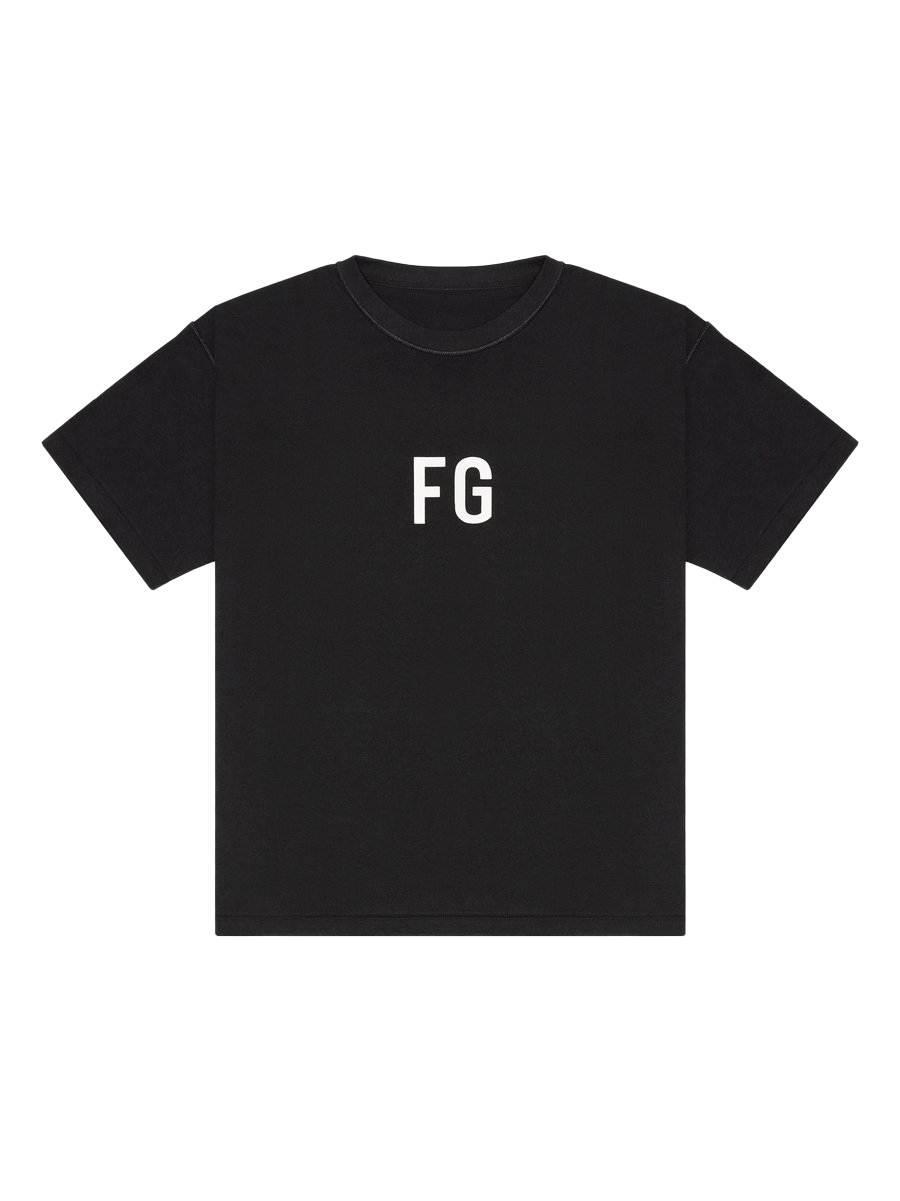 FEAR OF GOD FG Logo T-shirt Vintage Black - SIXTH COLLECTION