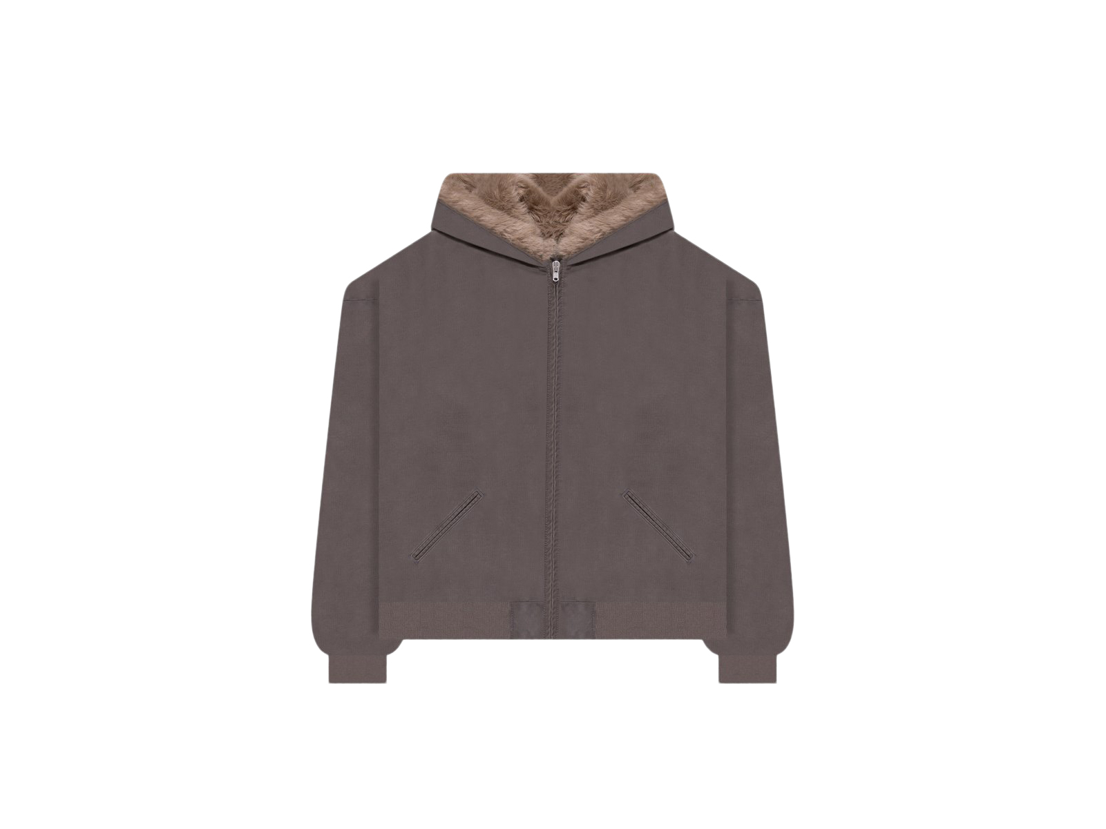 FEAR OF GOD Faux Fur Full Zip Hoodie God Grey - SIXTH COLLECTION - US