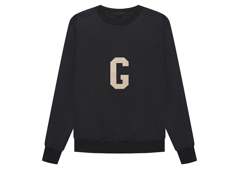 Fear of God G Crewneck Sweatshirt Black - SEVENTH