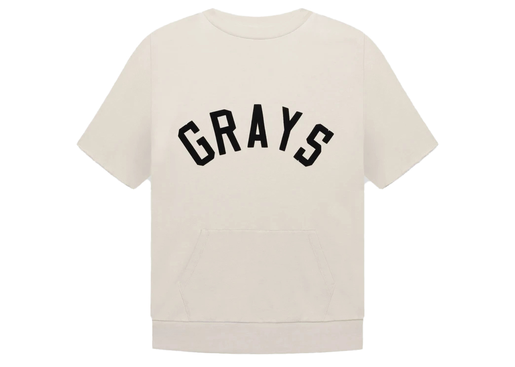 Fear of God Grays 3/4 Sleeve Sweatshirt Concrete White Men's 