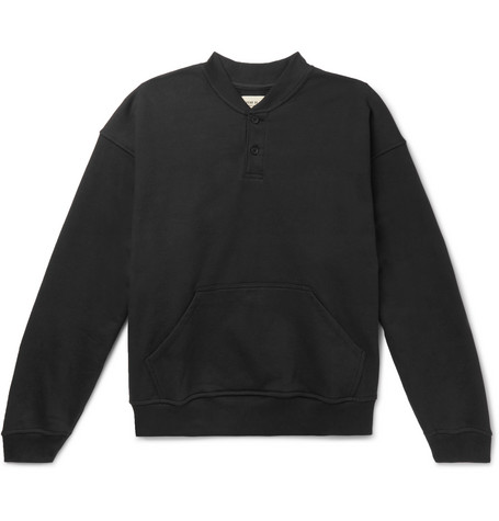 FEAR OF GOD Henley Sweatshirt Black Men's - SIXTH COLLECTION - US