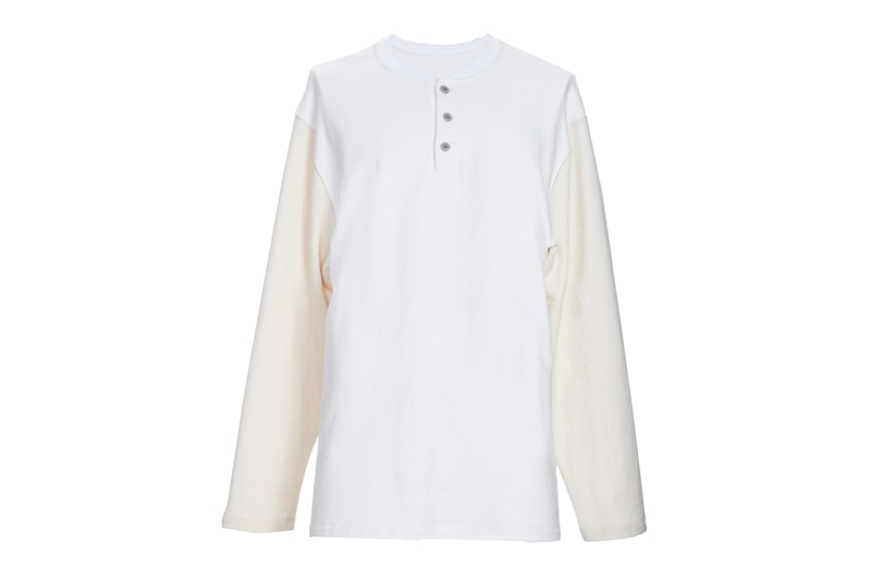 FEAR OF GOD L/S Henley T-shirt White/Cream - SIXTH COLLECTION