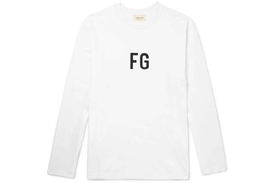 FEAR OF GOD Long Sleeve 'FG' T-shirt White/Black