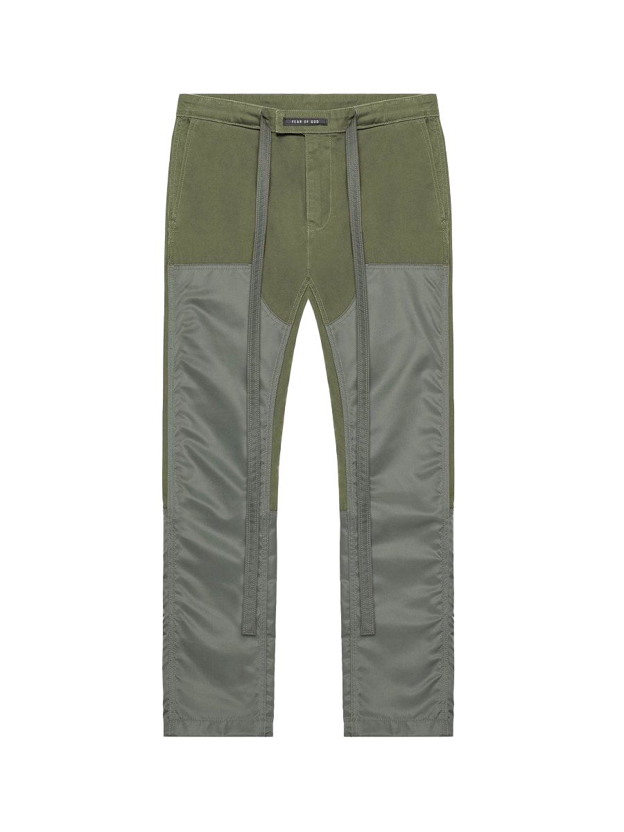 FEAR OF GOD Nylon Canvas Double Front Work Pants Army Green