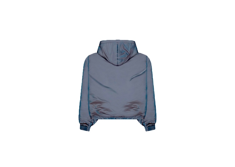 FEAR OF GOD Oversized Nylon Hoodie Blue Iridescent - Sixth