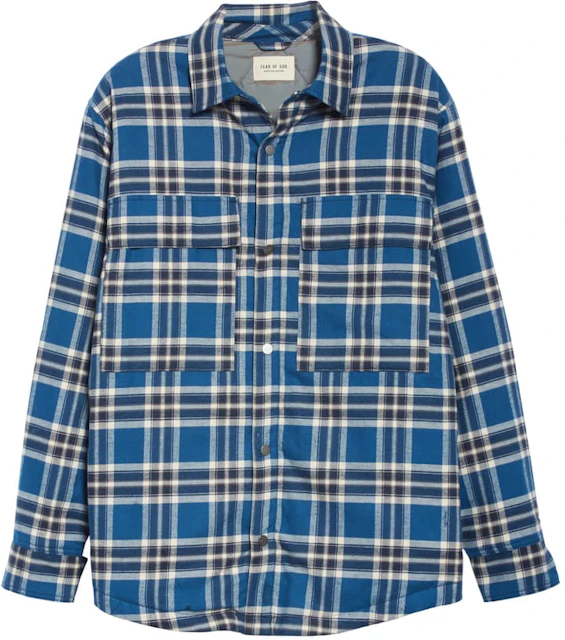 FEAR OF GOD Flannel Shirt Jacket Blue/White - SIXTH COLLECTION