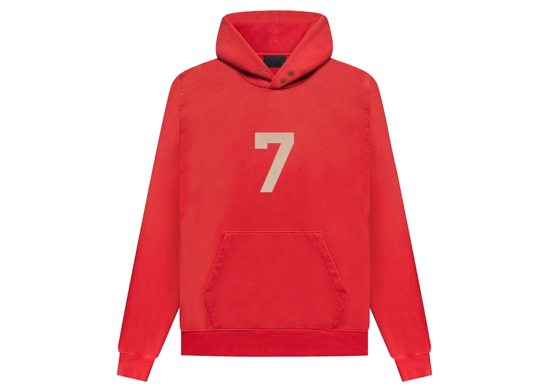 Pre-owned Fear Of God Seventh Collection 7 Hoodie Vintage Red