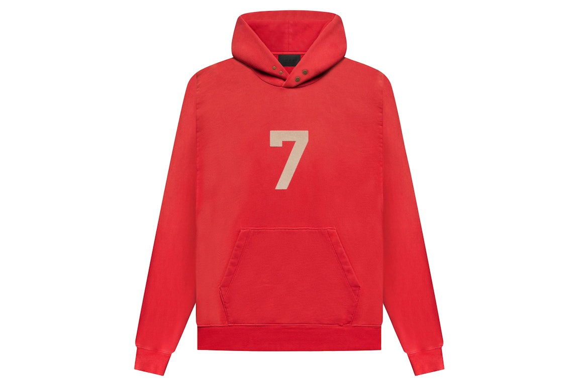 Pre-owned Fear Of God Seventh Collection 7 Hoodie Vintage Red