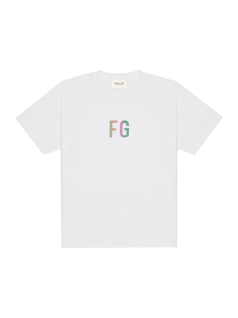 FEAR OF GOD Short Sleeve 'FG' 3M Tee White Men's - SIXTH COLLECTION - US