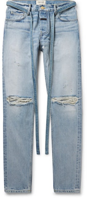 Gucci Distressed Slim-fit Jeans in White for Men