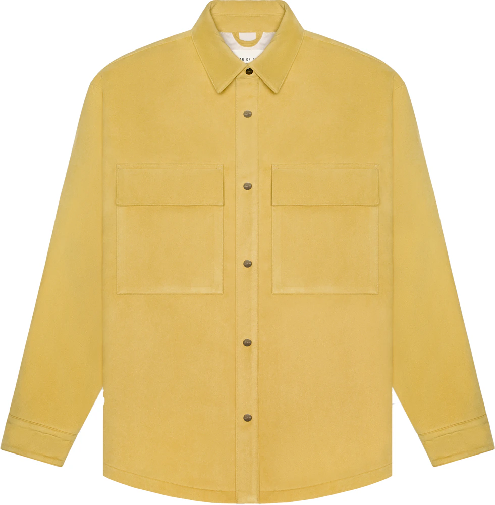 FEAR OF GOD Ultrasuede Shirt Jacket Garden Glove Yellow - Sixth