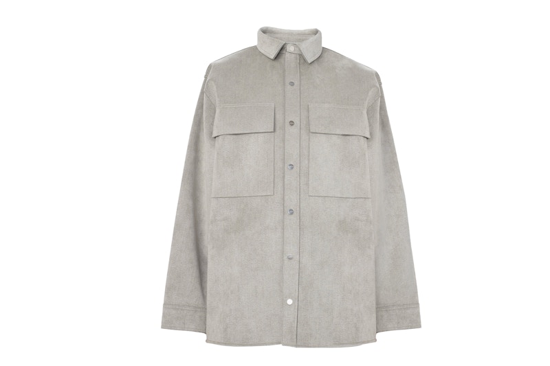 FEAR OF GOD Utrasuede Shirt Jacket Heather Grey - SIXTH COLLECTION - US