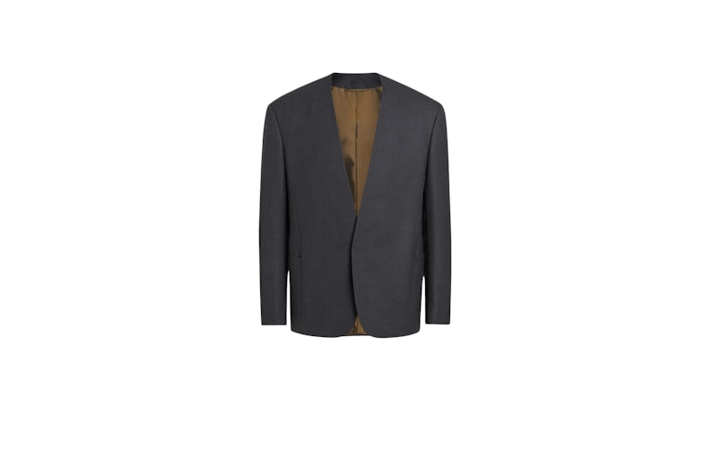 FEAR OF GOD x Ermenegildo Zegna Lapelless Wool Jacket Grey - FW20 - US