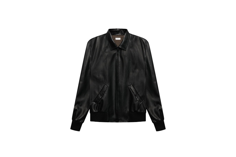 FEAR OF GOD x Ermenegildo Zegna Nappa Leather Bomber Jacket Black