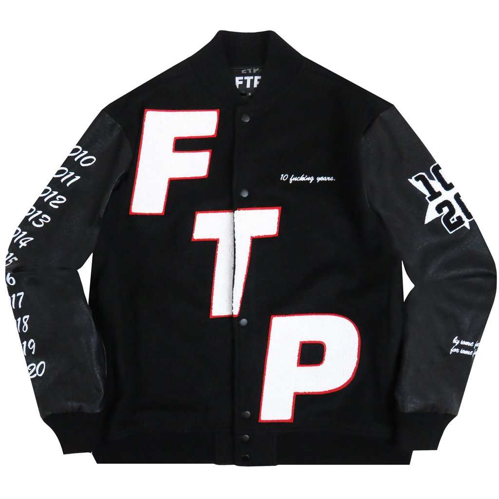 FTP 10 Year Varsity Jacket Black メンズ - SS20 - JP