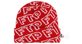 FTP All Over Outline Logo Beanie Red