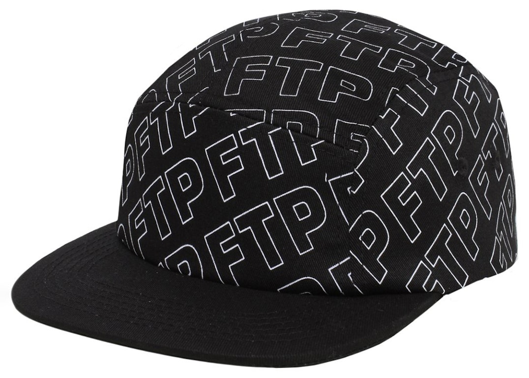 Pre-owned Ftp All Over Outline Logo Camp Hat Black