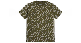 FTP All Over Outline Logo Tee Olive