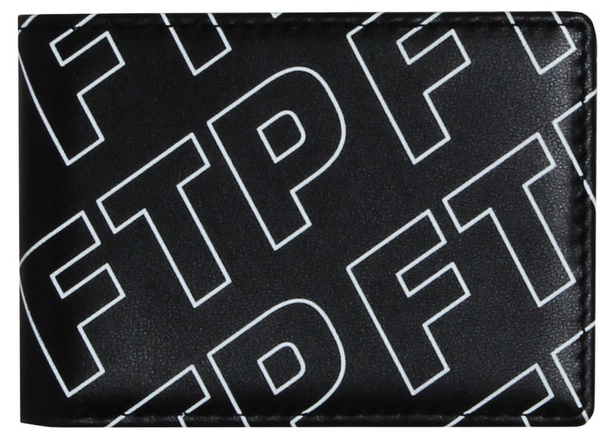 FTP All Over Outline Logo Wallet Black Men's - FW21 - US