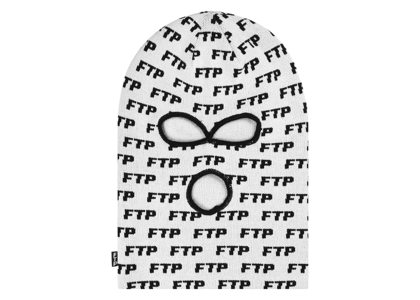 FTP Allover Logo Ski Mask White