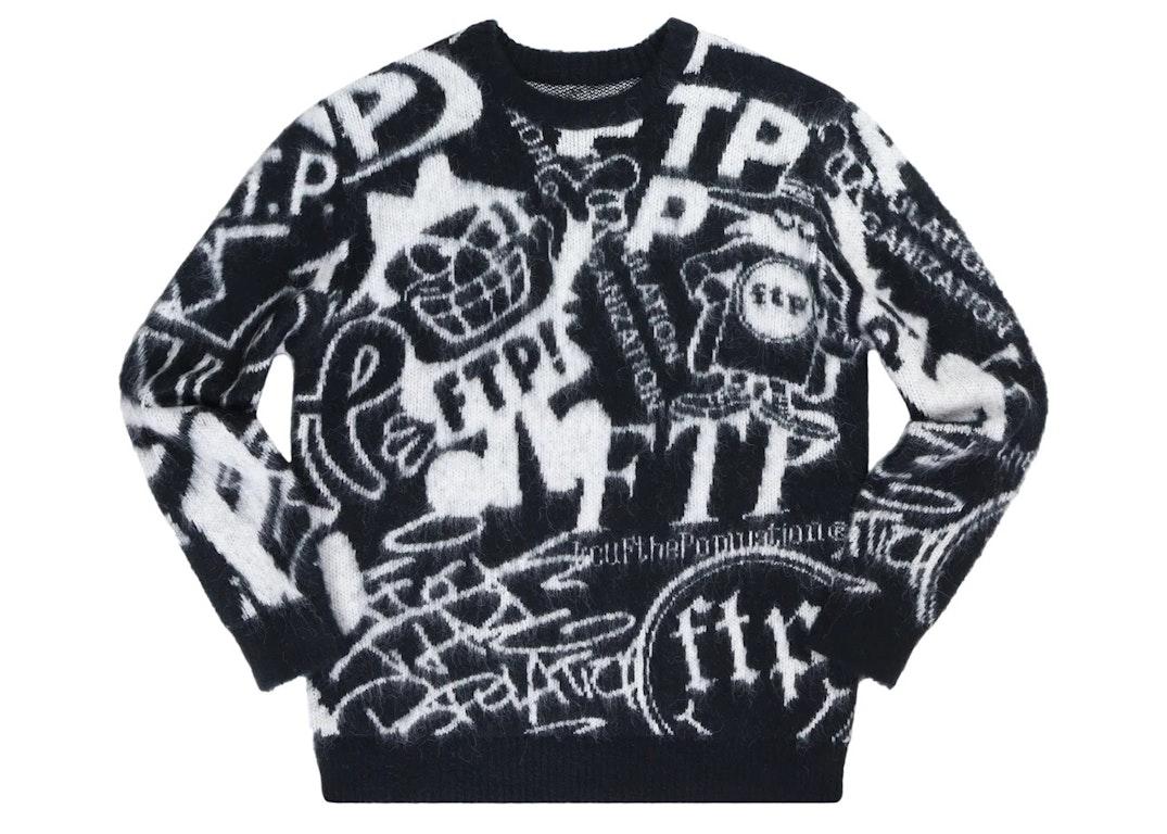 Pre-owned Ftp Archive Mohair Sweater Black