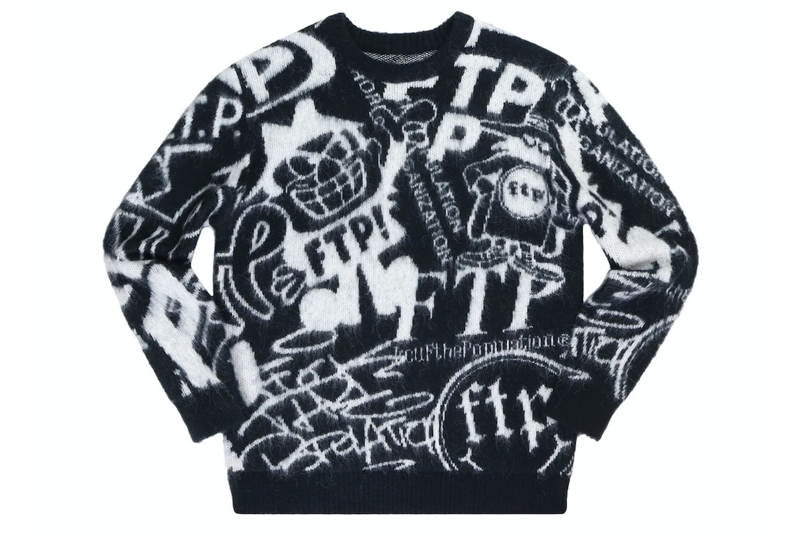 Pre-owned Ftp Archive Mohair Sweater Black