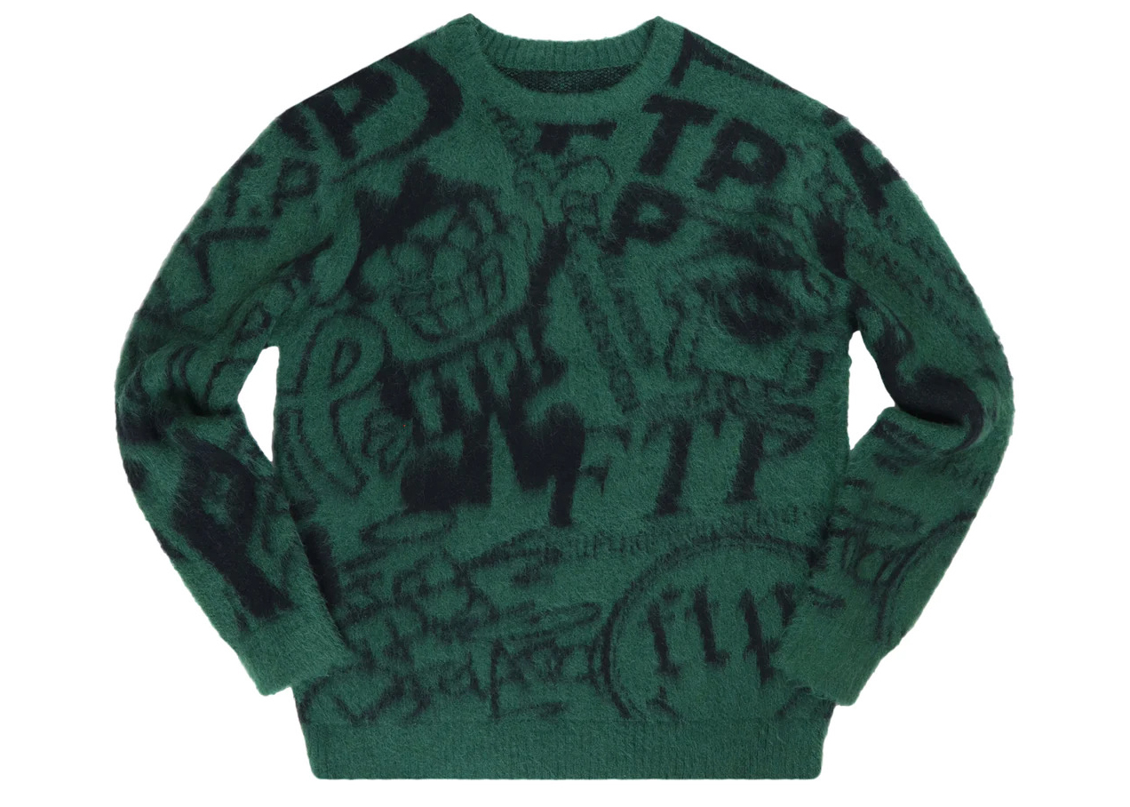 Supreme Stripe Mohair Sweater Acid Green Men's - FW19 - US