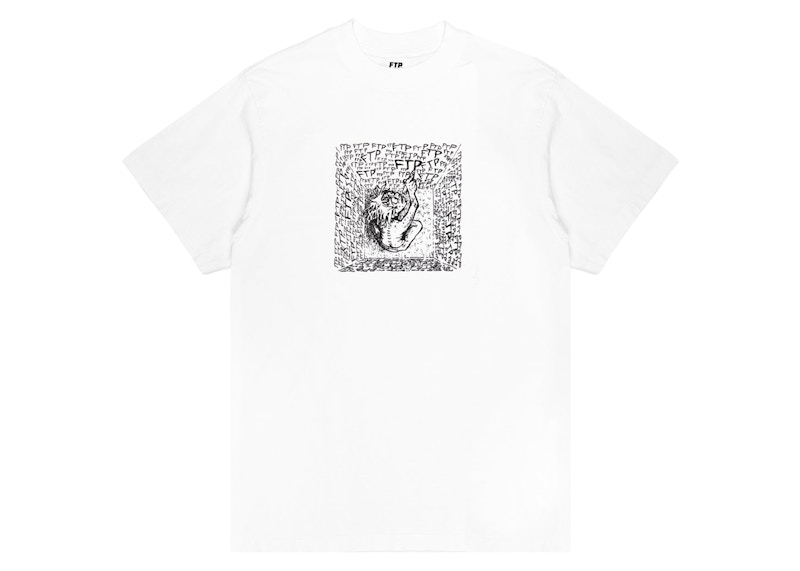 Pre-owned Ftp Men's Asylum Tee Shirt In White