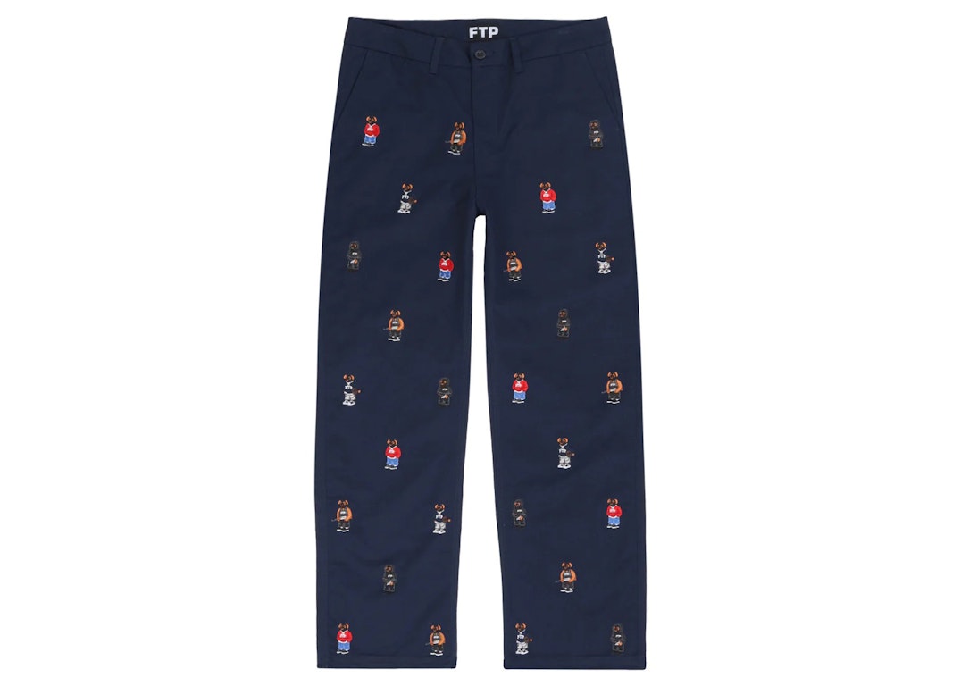 Pre-owned Ftp Bear Chino Pant Navy