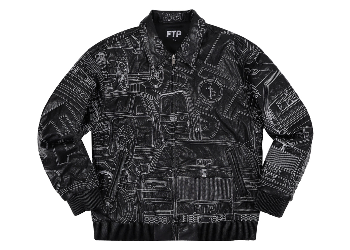 FTP Big Body Leather Jacket Black