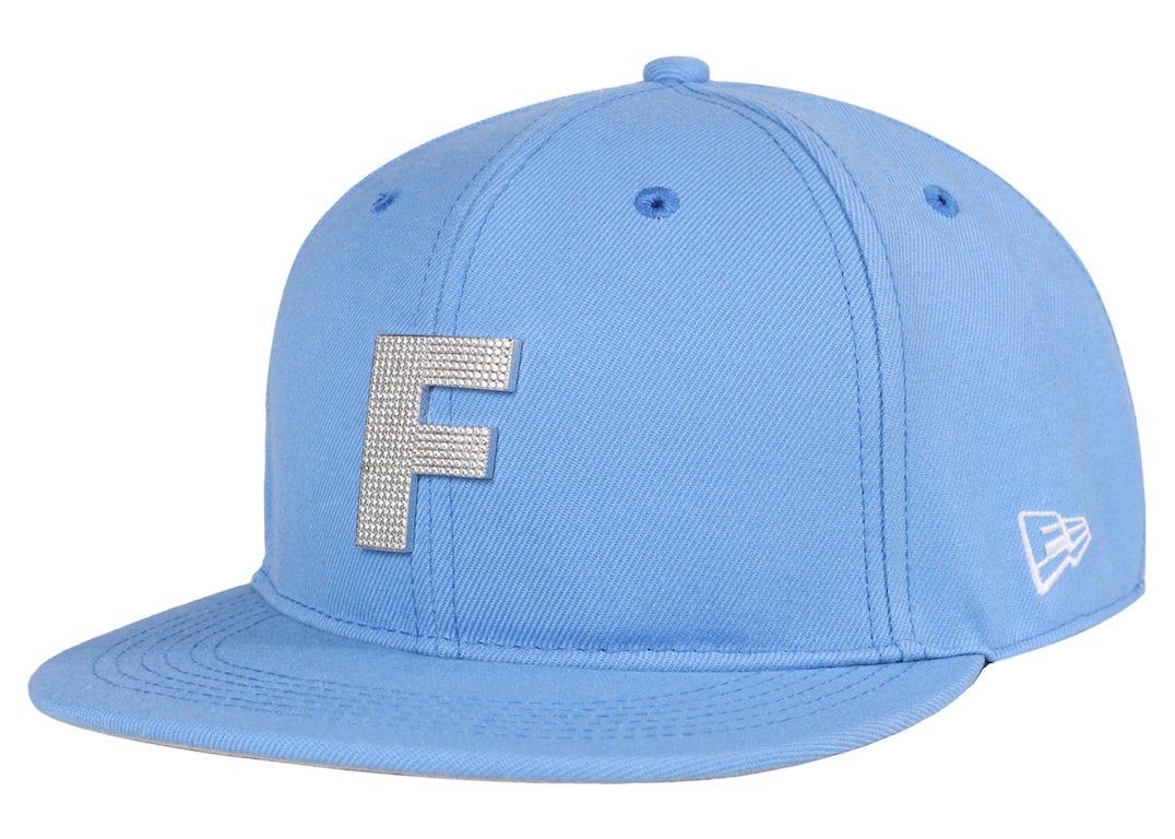 Pre-owned Ftp Bling F Logo Fitted Hat Sky Blue