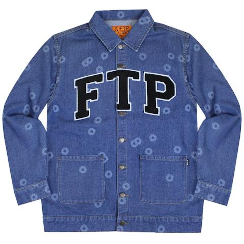 FTP Bullet Hole Denim Jacket Washed Indigo Men's - FW20 - US