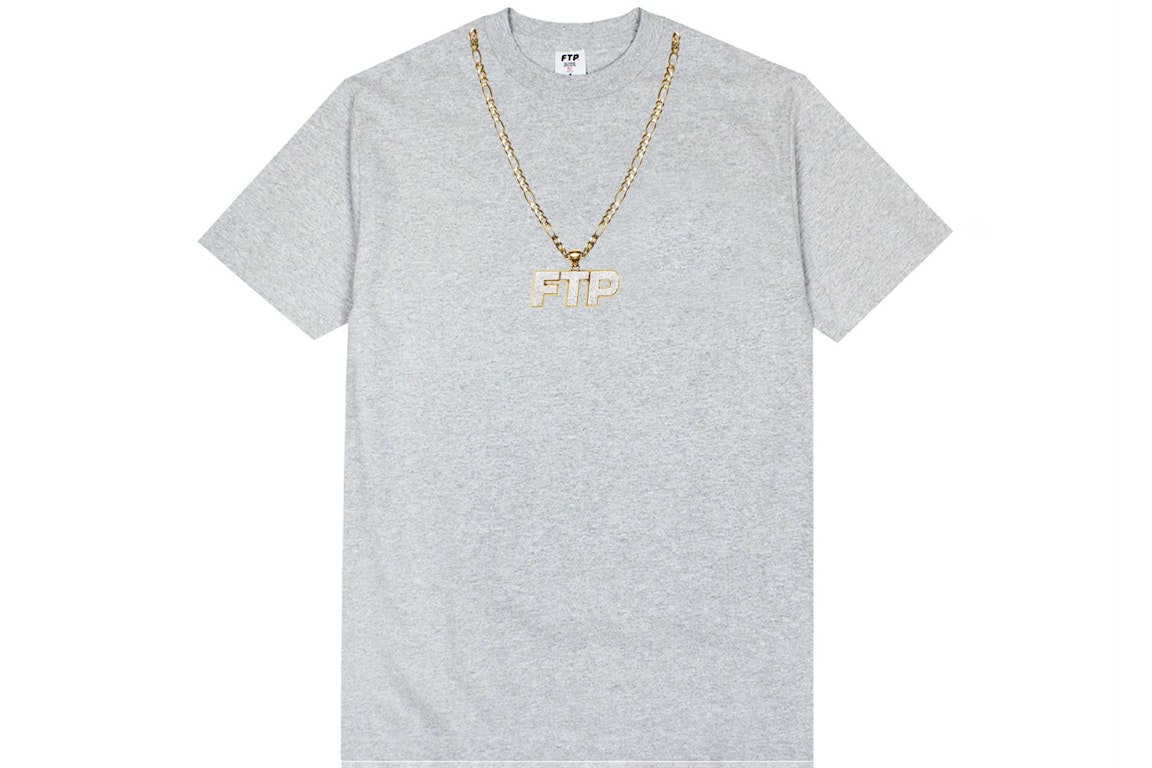 Pre-owned Ftp Chain Tee Heather Gray