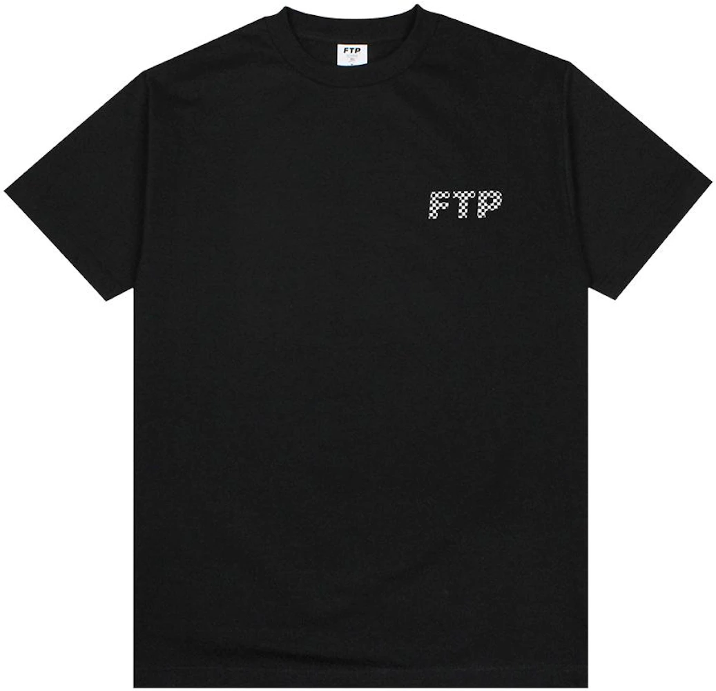 FTP Checkered Logo Tee Black Men's - FW19 - US