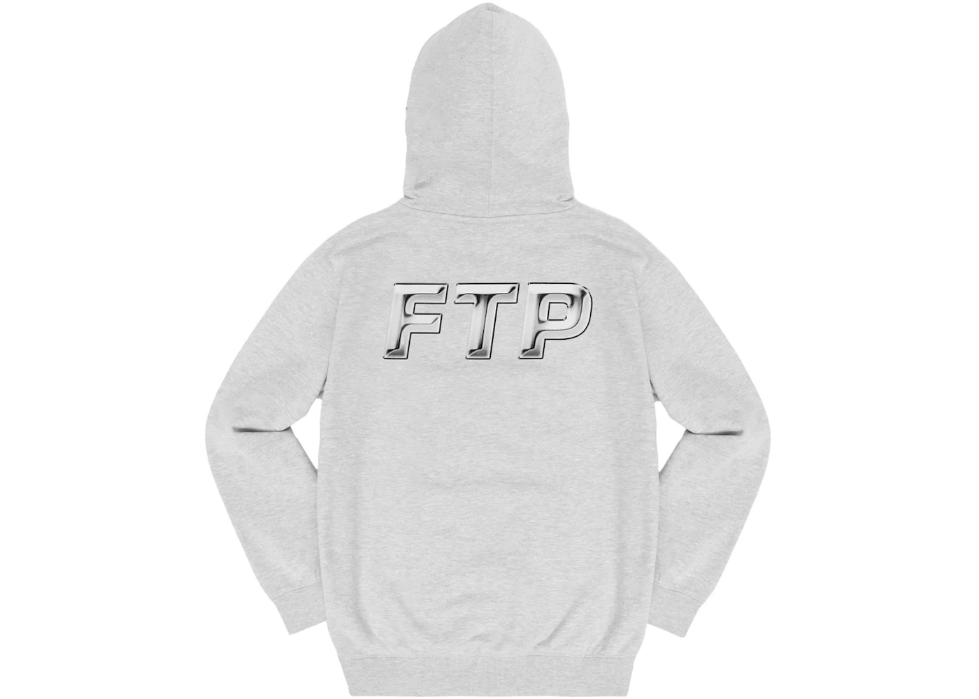 FTP Chrome Logo Pullover Heather Grey Men's - SS23 - US