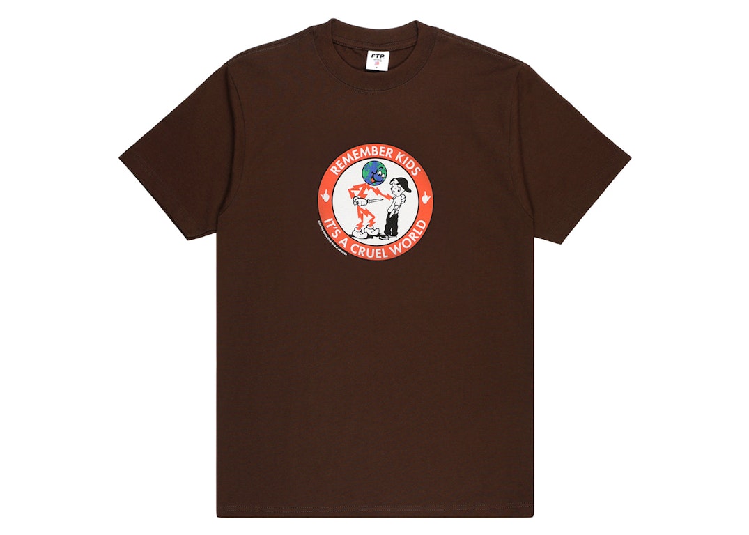 Pre-owned Ftp Cruel World Tee Brown