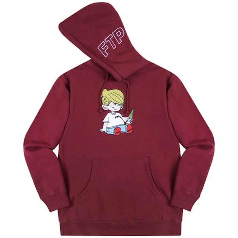 パーカー・フーディ FTP Dennis Pullover Burgundy Bone hooded hoodie FW 19 2019 FTP Dennis Pullover Burgundy Men's - FW19 - US