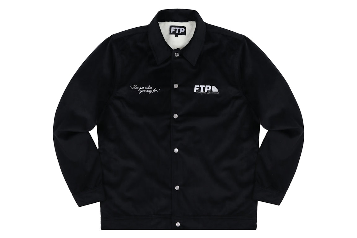 Pre-owned Ftp Diamond Dealer Coaches Jacket Black