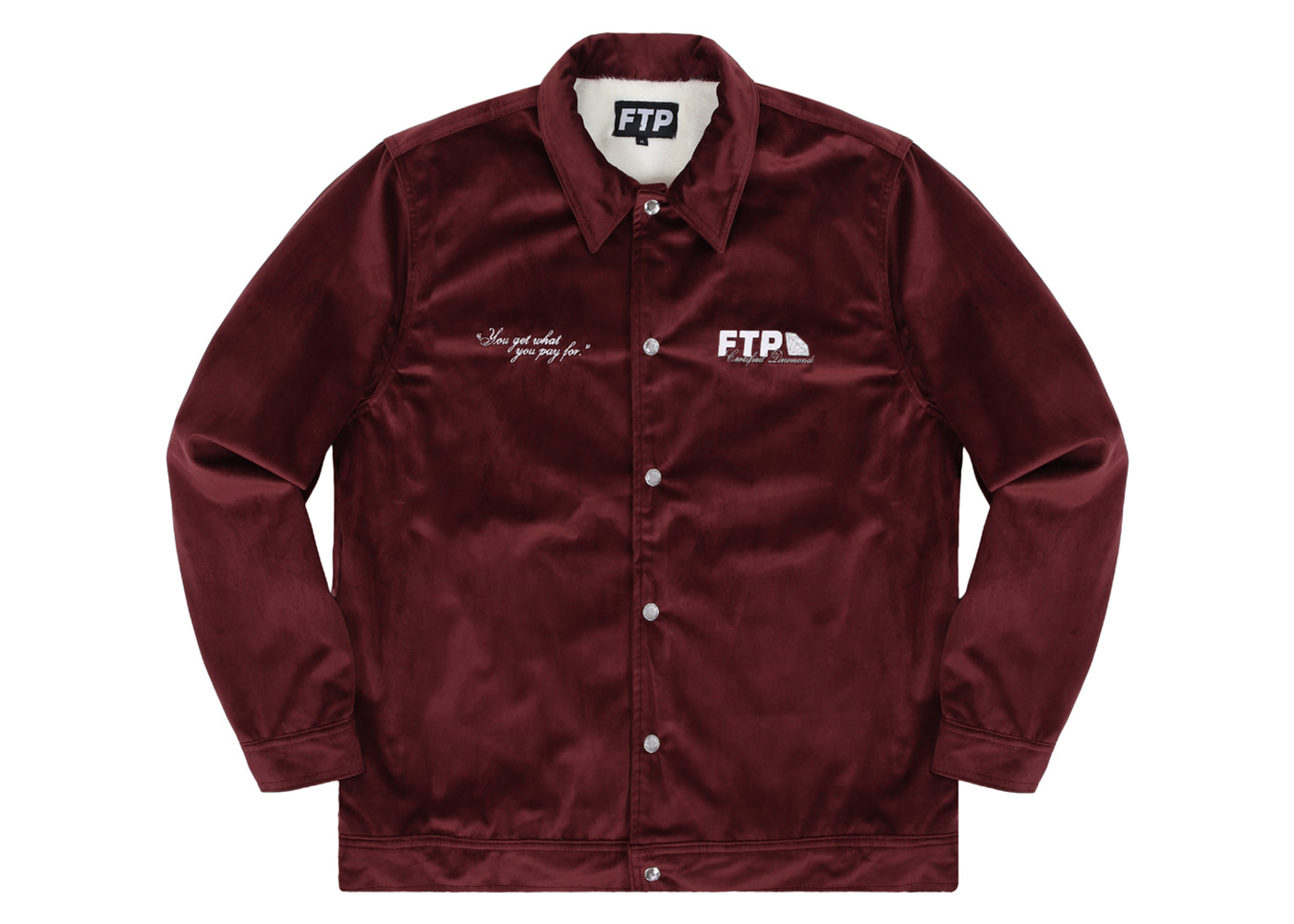 FTP Diamond Dealer Coaches Jacket Maroon