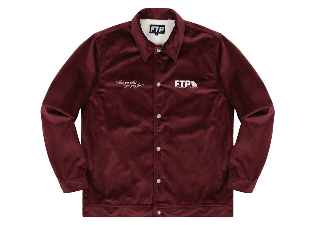 Pre-owned Ftp Diamond Dealer Coaches Jacket Maroon