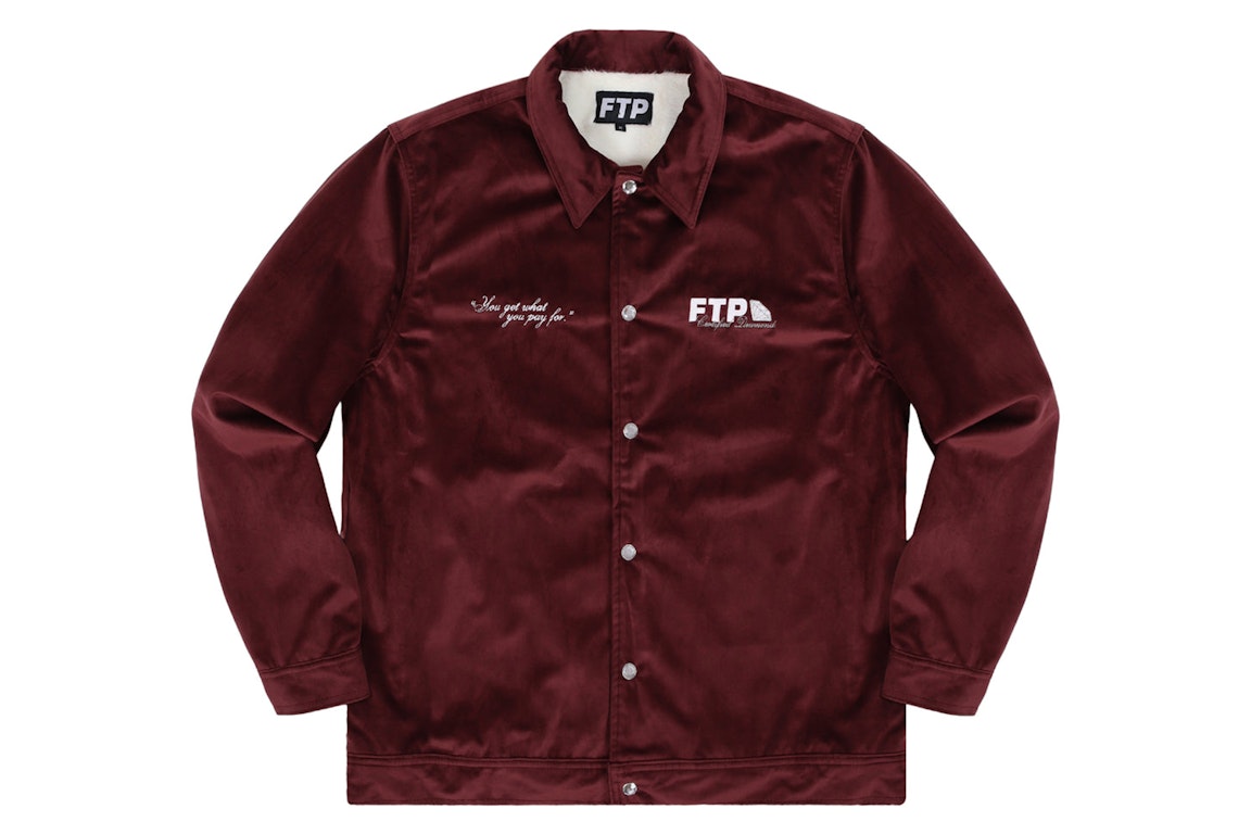Pre-owned Ftp Diamond Dealer Coaches Jacket Maroon