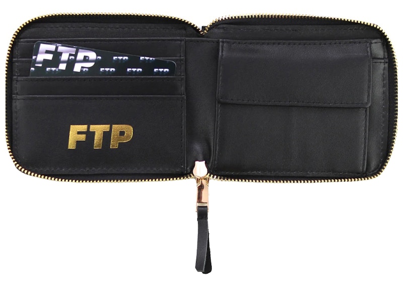 FTP Dimension Logo Leather Wallet Black - SS22 - US