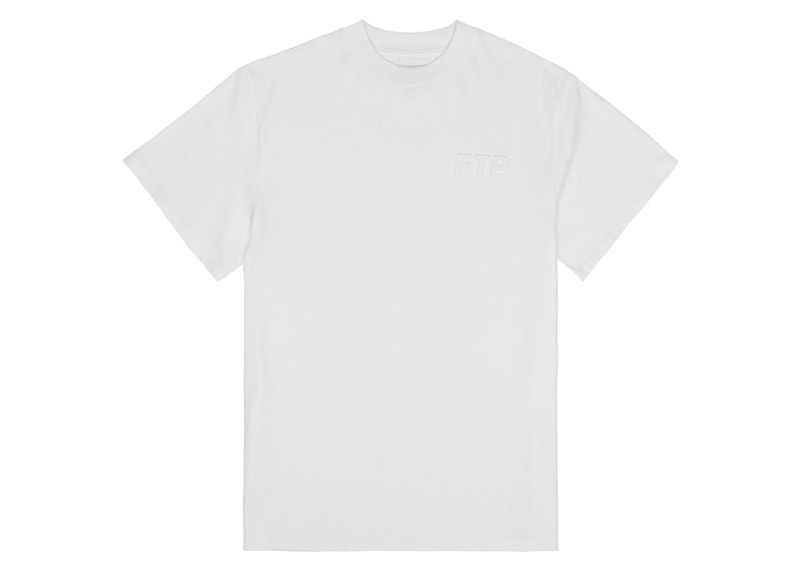 FTP Embossed Logo Tee White Men's - FW24 - US