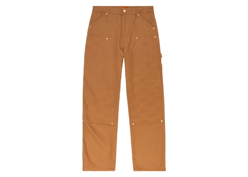 Pre-owned Ftp Men's Embossed Logo Work Pant In Brown