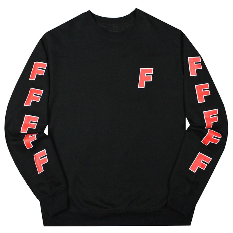Pre-owned Ftp Men's F Crewneck Sweatshirt In Black