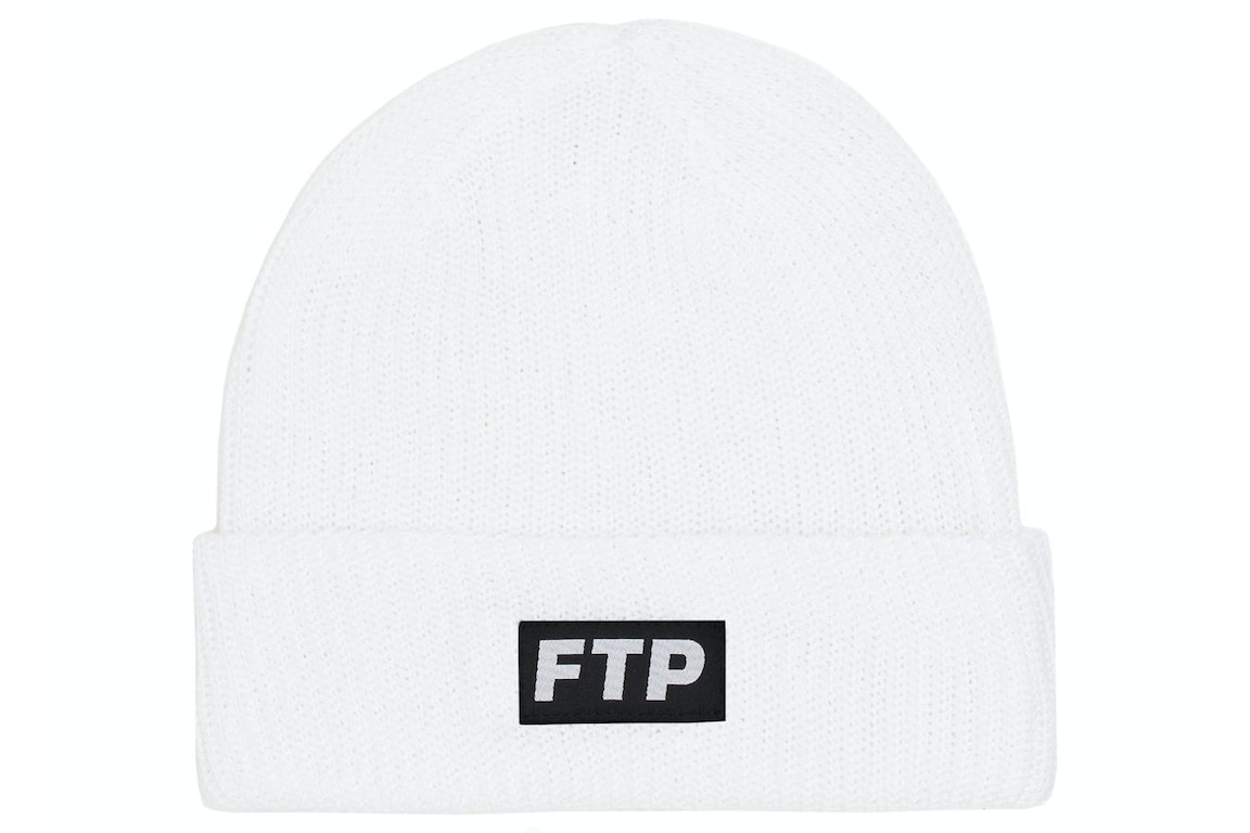 Pre-owned Ftp Glow In The Dark Logo Beanie White
