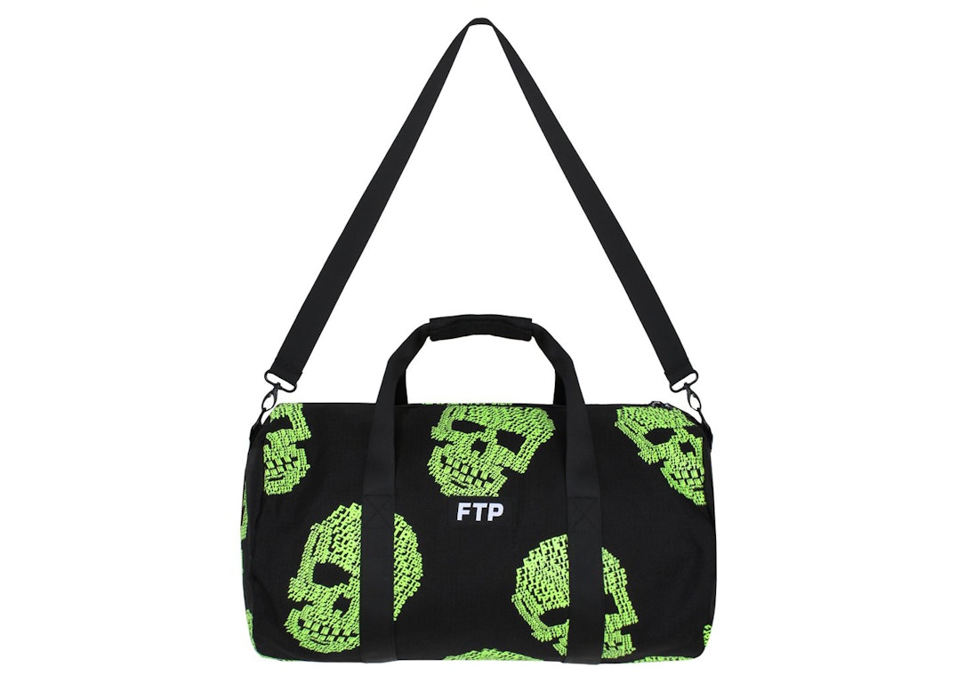 Pre-owned Ftp Glow In The Dark Skull Duffle Bag Black