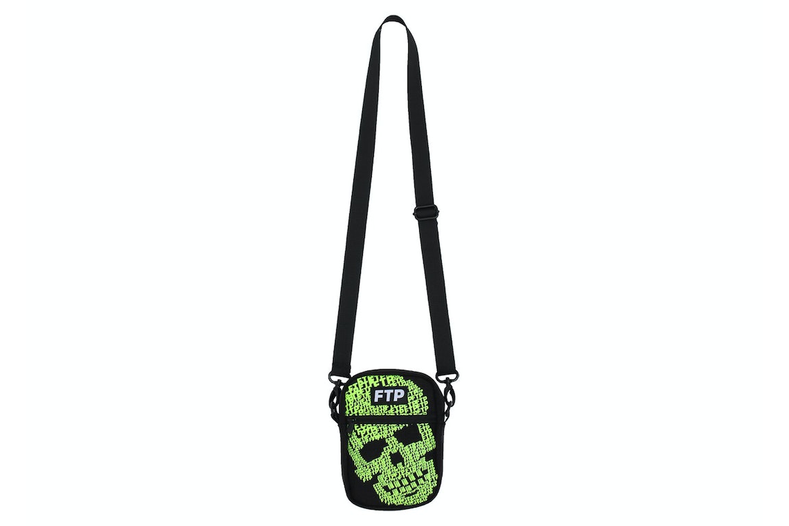 Pre-owned Ftp Glow In The Dark Skull Side Bag Black