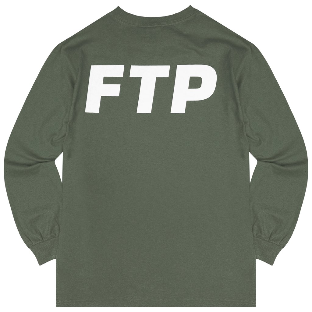 FTP Logo L/S Tee Olive Men's - FW20 - US