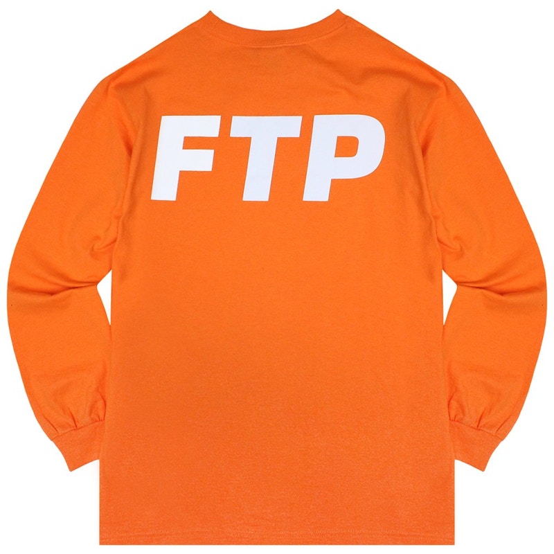 FTP Logo L/S Tee Orange Men's - FW20 - US